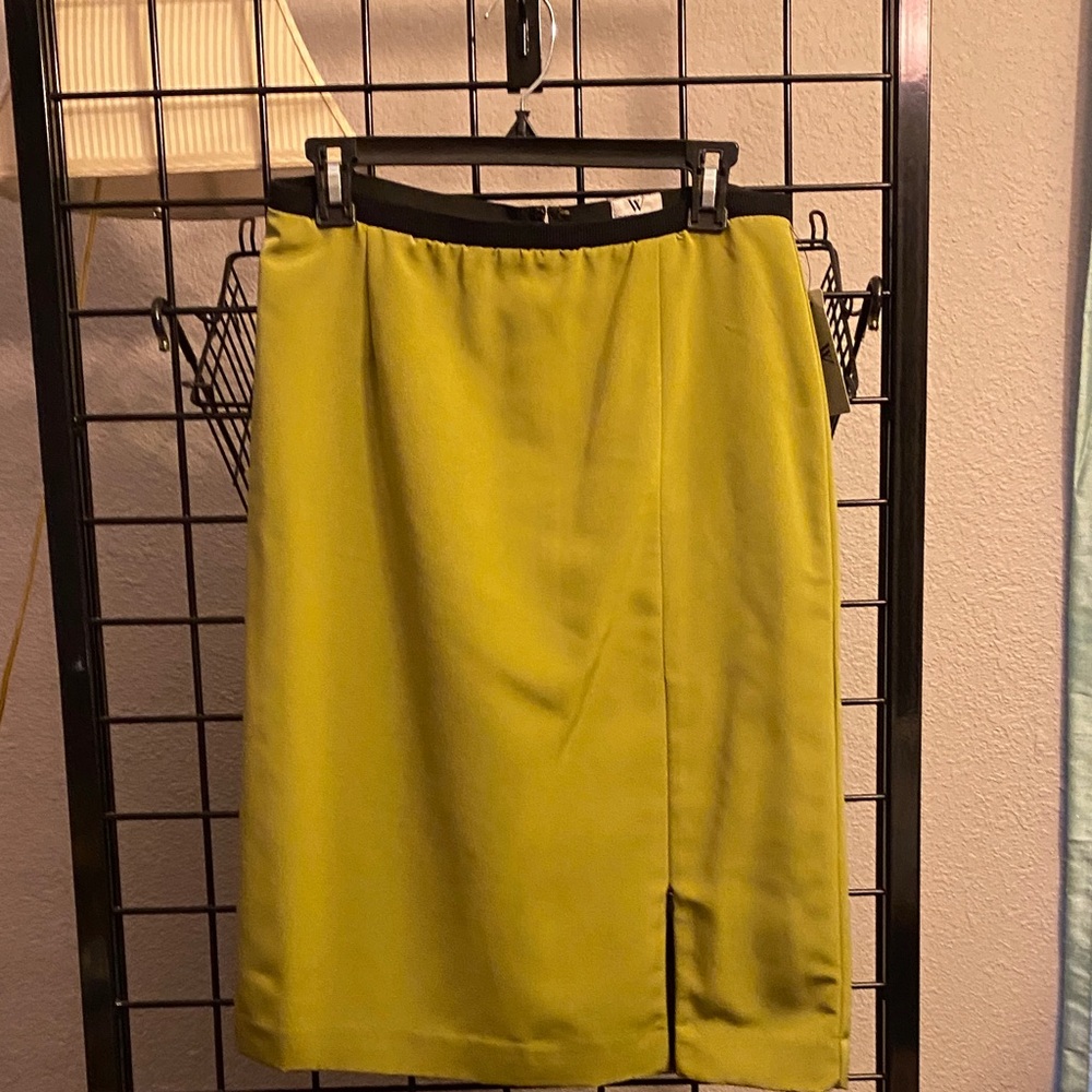 Worthington Bright Green  Pencil Midi Skirt